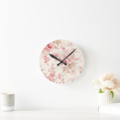 Horloge Ronde Rose rose poussiéreux (Maison)