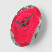 Horloge Ronde Rose rouge (Angle)