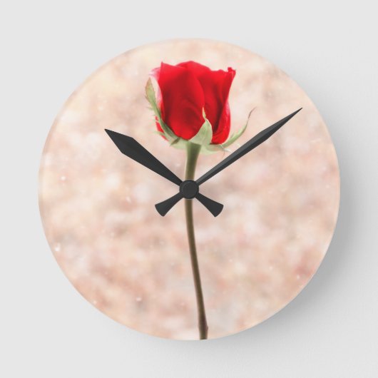 Horloge Ronde Rose Rouge (Recto)