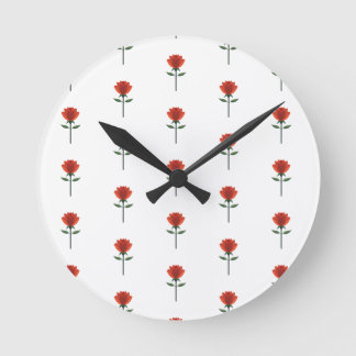 Horloge Ronde Rose rouge intemporelle