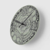 Horloge Ronde Rose Victorian Steampunk Compass (Angle)