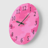 Horloge ronde rose vif (Angle)