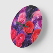 Horloge Ronde Roses (Angle)