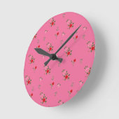 Horloge Ronde Roses (Angle)