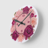 Horloge Ronde Roses pour vous (Angle)