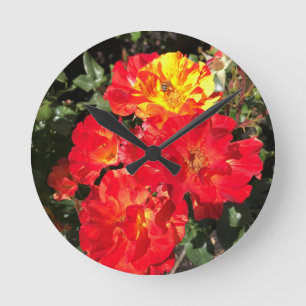Horloge Ronde Roses rouges et jaunes, Portland, Oregon