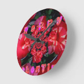 Horloge Ronde Roses rouges Iridescente "Bonne Saint Valentin" Im (Angle)