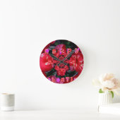 Horloge Ronde Roses rouges Iridescente "Bonne Saint Valentin" Im (Maison)
