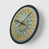 Horloge Ronde Rosette architecturale antique n° 2 (Angle)