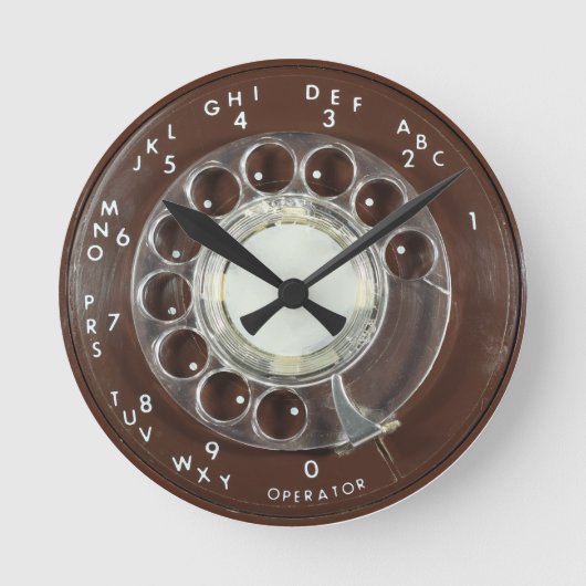 Horloge Ronde Rotary Phone Look (Recto)