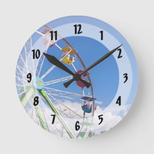 Horloge Ronde Roue Ferris colorée