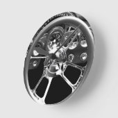 Horloge Ronde Roue rouge (Angle)