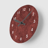 Horloge Ronde Rouge de Burgundy (Angle)