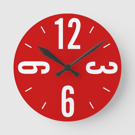 Horloge Ronde Rouge et large numbers (Recto)