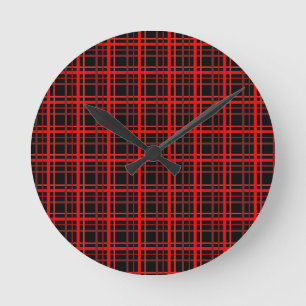 Horloge Ronde Rouge et noir