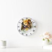 Horloge Ronde Rough Collie (Maison)