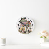 Horloge Ronde Round Acrylic Clock Country Cottage (Maison)