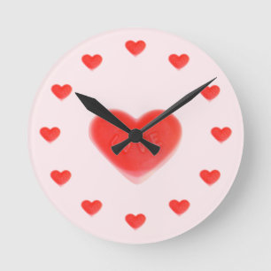 Horloge Ronde Round de Sweet Heart Pink'hearts