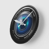 Horloge Ronde Round faced clock with SLR zoom lens (Angle)