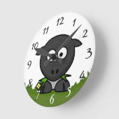 Horloge Ronde Round Sheep (Angle)