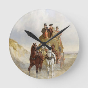 Horloge Ronde Royal Mail Coach on the Road, 1841 (oil on pan