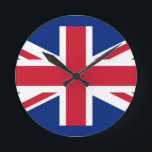 Horloge Ronde royaume-uni<br><div class="desc">Flag of the United Kingdom. Fully customizable.</div>