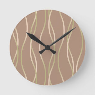 Horloge Ronde Rubans de pistache Macchiato Napolitain.