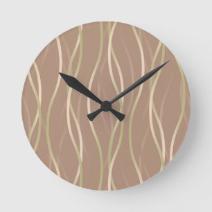 Horloge Ronde Rubans et ombre Napolitano Macchiato Pistachio.