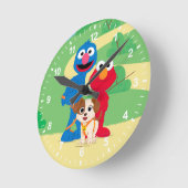 Horloge Ronde Rue Sésame | Tango Avec Grover & Elmo (Angle)
