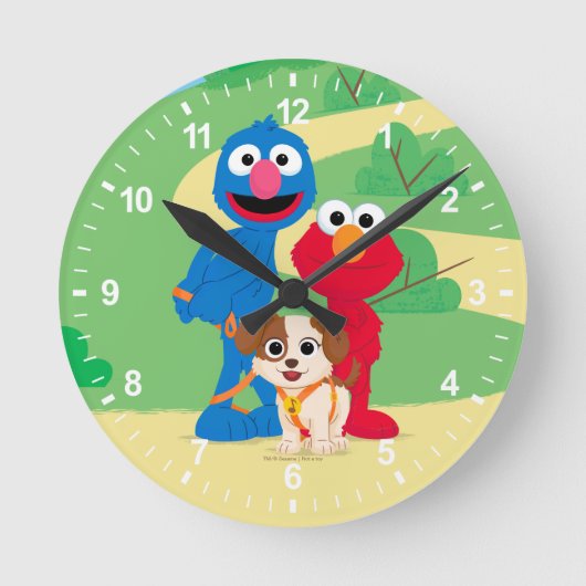 Horloge Ronde Rue Sésame | Tango Avec Grover & Elmo (Recto)