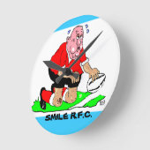 HORLOGE RONDE RUGBY CLOCK (Angle)