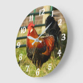 Horloge ronde Russe Rooster (Angle)