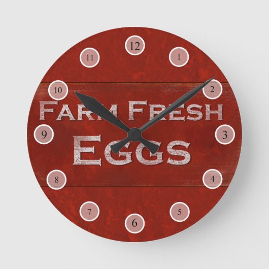 Horloge Ronde Rustic Eggs (Recto)