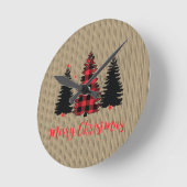 Horloge Ronde Rustic Farmhouse (Angle)