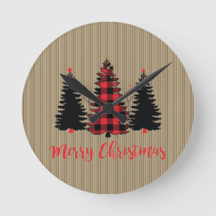 Horloge Ronde Rustic Farmhouse