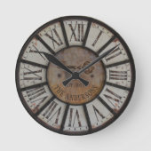 Horloge Ronde Rustic Industrial Farmhouse (Recto)