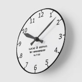 Horloge Ronde Rustic Paper 1st Wedding Anniversary Wall Clock (Angle)