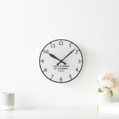 Horloge Ronde Rustic Paper 1st Wedding Anniversary Wall Clock (Maison)