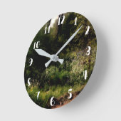 Horloge Ronde Rustic Trail Floral Enchanted Forest Garden (Angle)