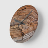 Horloge Ronde Rustic wood (Angle)