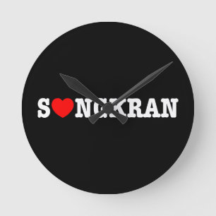 Horloge Ronde S NGN KRAN ~ Coeur (Amour) Songkran
