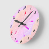Horloge Ronde Sable Dollar Plage rose violet Art Abstrait Cadeau (Angle)
