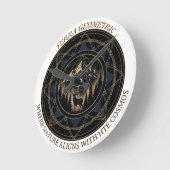 Horloge Ronde Sacred Geometry • Mountains & Forest (NO NUMBERS) (Angle)