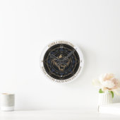 Horloge Ronde Sacred Geometry Nature Fusion - Mountains & Forest (Maison)