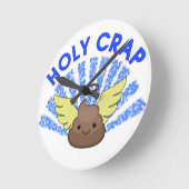 Horloge Ronde Sacrée merde (Angle)