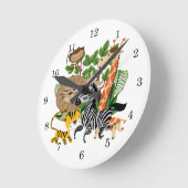 Horloge Ronde Safari animal (Angle)