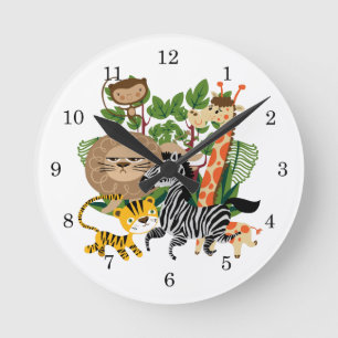 Horloge Ronde Safari animal
