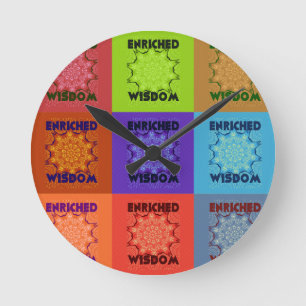 Horloge Ronde Sagesse de Hakuna Matata enrichie