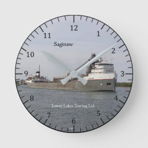 Horloge Ronde Saginaw Clock