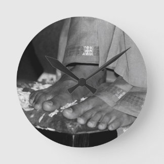 Horloge Ronde Sai Baba Lotus Feet Clock